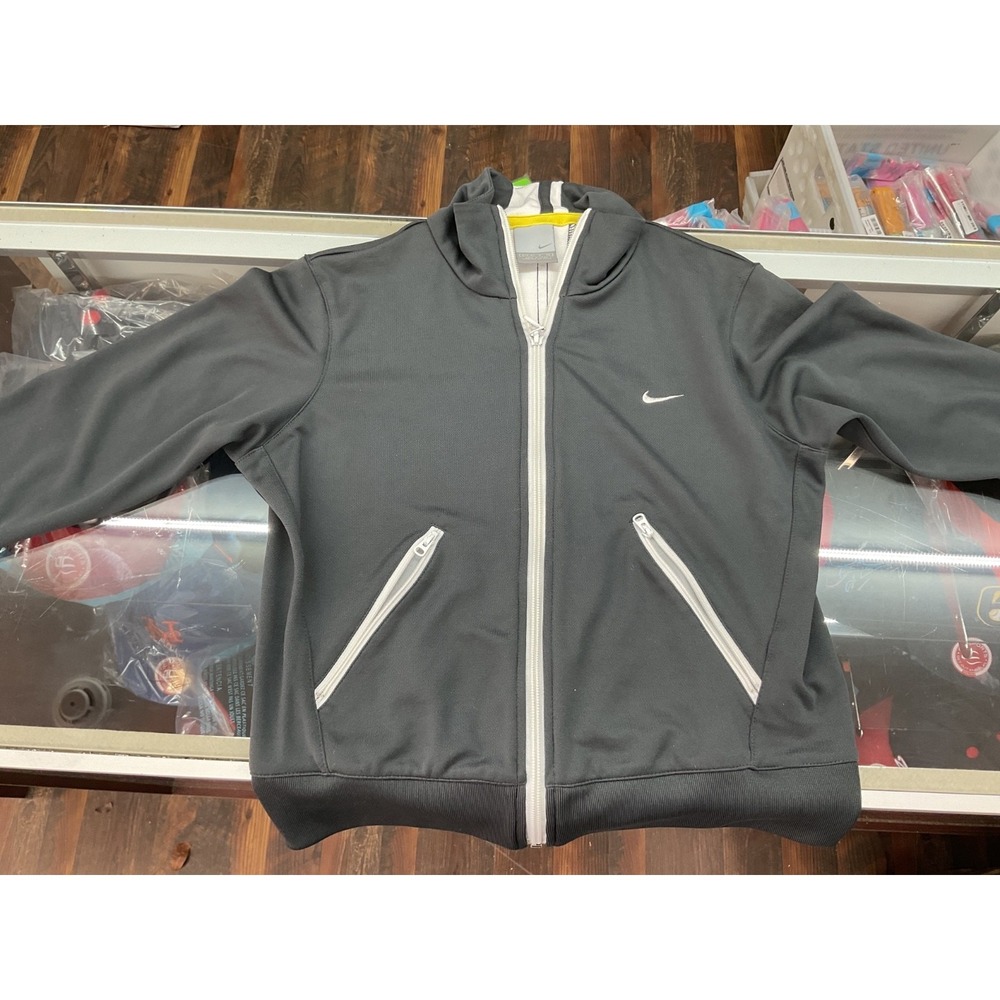 Nike Full Zip Jacket‎ Gray White Zipper Swoosh Men's